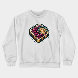 Peanut Butter And Jelly Toast Kawaii Yummy Sandwich Breakfast Sweet Japanese Vintage Crewneck Sweatshirt